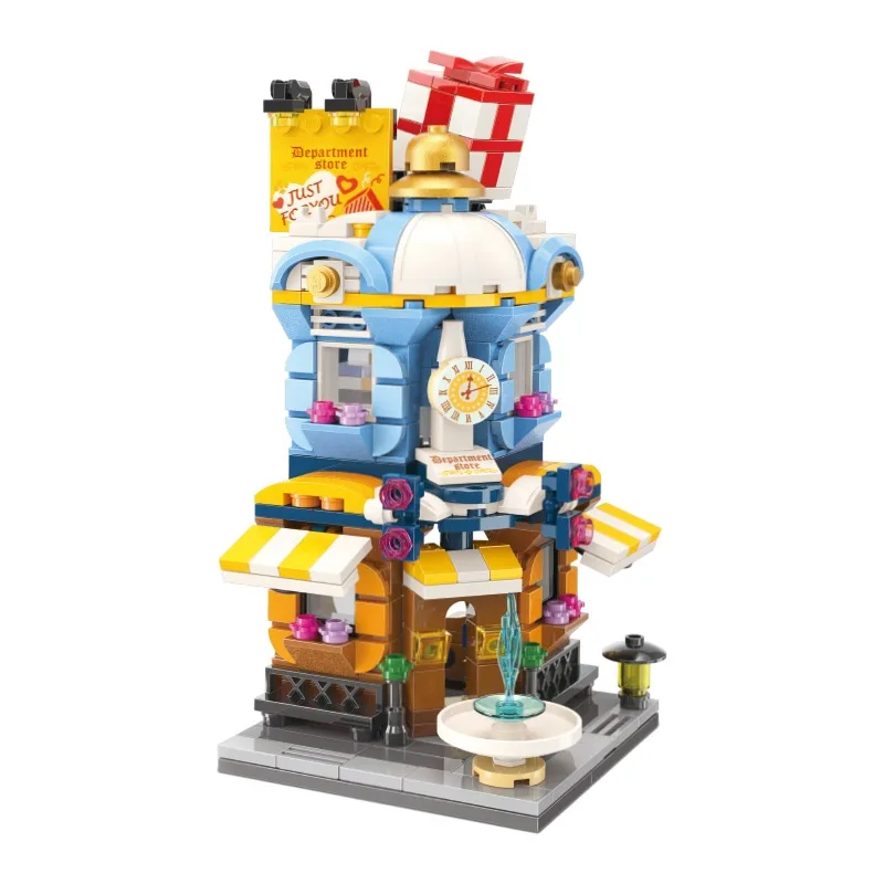 keeppley building blocks colorful street scene series assembled toys kawaii architectural model ornaments birthday gifts