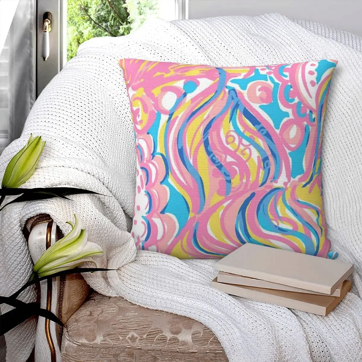 Lily Pulitzer Pillowcase Polyester Pillow Cover Cushion Comfort Throw Pillow Sofa Decorative Cushions Used for Home Bedroom Sofa