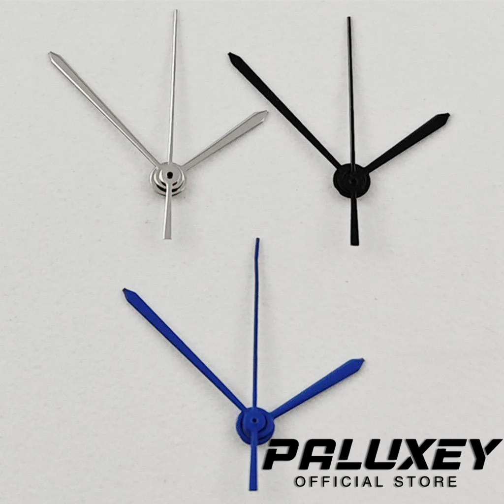 Manecillas NH35 Santos, puntero de reloj negro plateado sin luminoso, adecuado para piezas de repuesto de reloj de movimiento NH35 NH36 NH38 NH39 NH70
