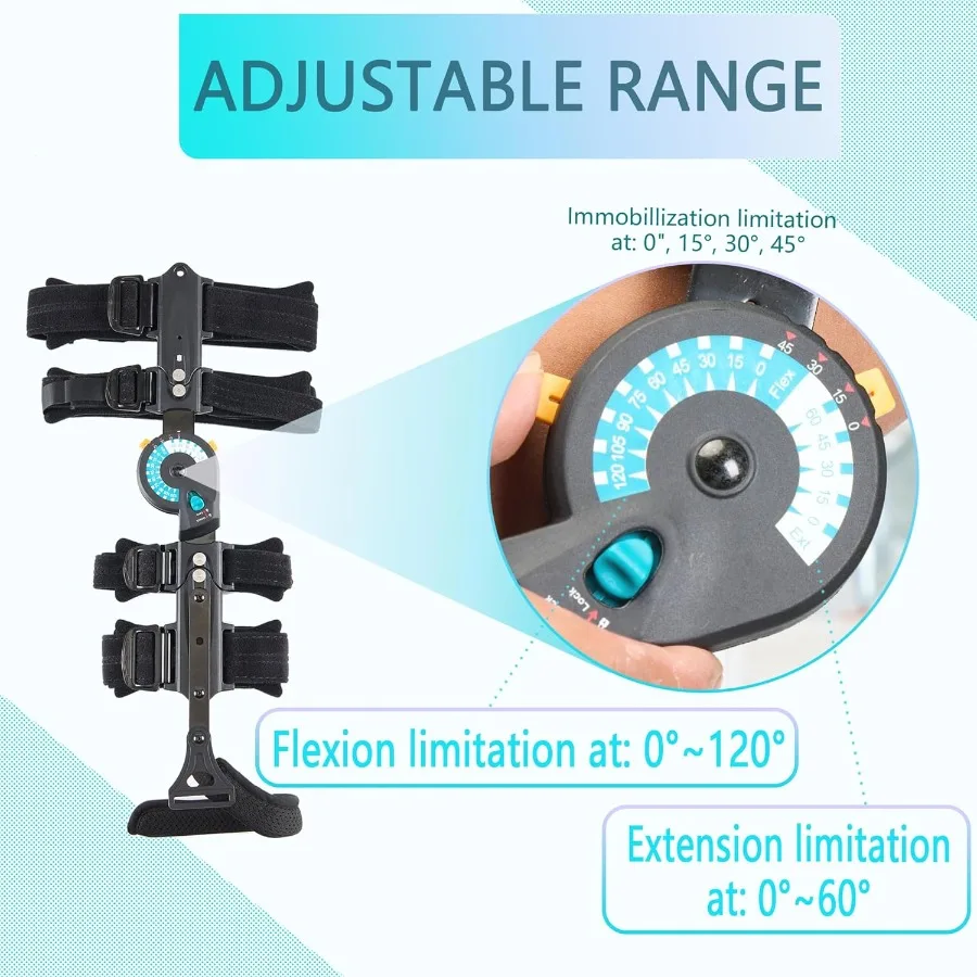 Scharnierende ROM-elleboogbrace Post OP ROM Elleboogbrace met slingstabilisator Verstelbare elleboogspalk met handgreep Armherstelspalk