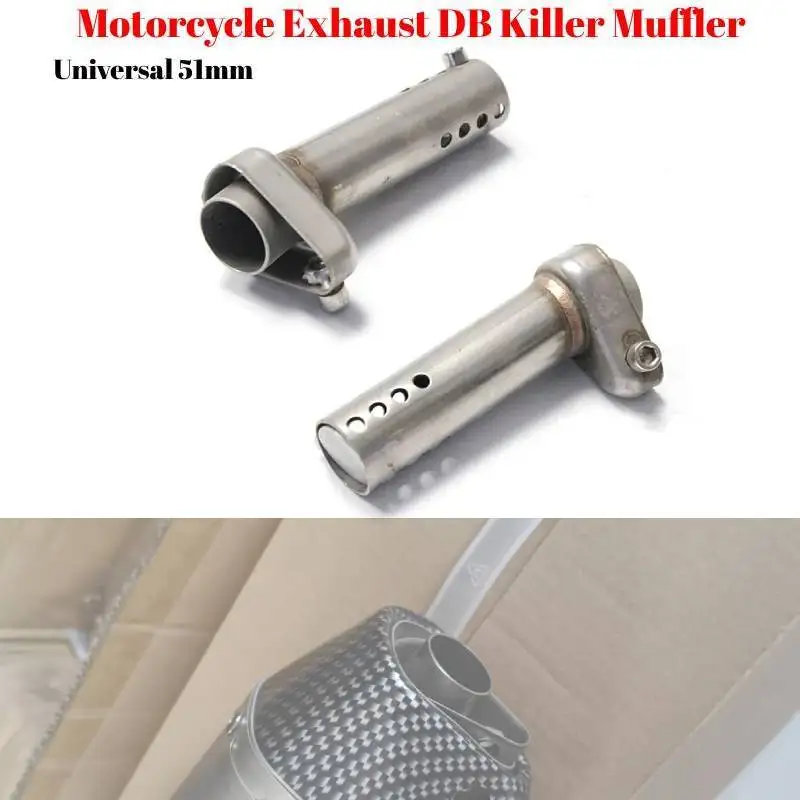 Universeller 51mm Motorrad-Auspuff-Schalldämpfer mit Entfernbarer DB-Killer-Geräuschreduzierung für Honda Yamaha Geräuschunterdrücker