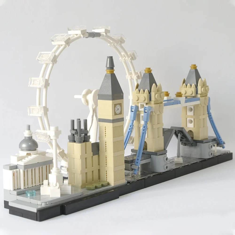 Creatieve Stad skyline 468 stks moc Architectuur Londen Ideeën Schattige Bouwstenen Model Educatief Speelgoed Gift 21034