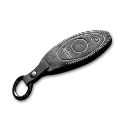 2 Buttons Car Remote Key Fob Case Cover Bag Suede Leather Fit For McLaren 570GT 600LT 570S 720S