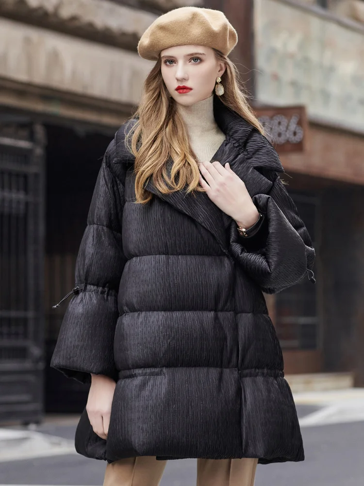 2023 Designer Patty Thickened Coat Temperament Fashion Coat Winter Fashion Goose Down Coat Women's Mid Length