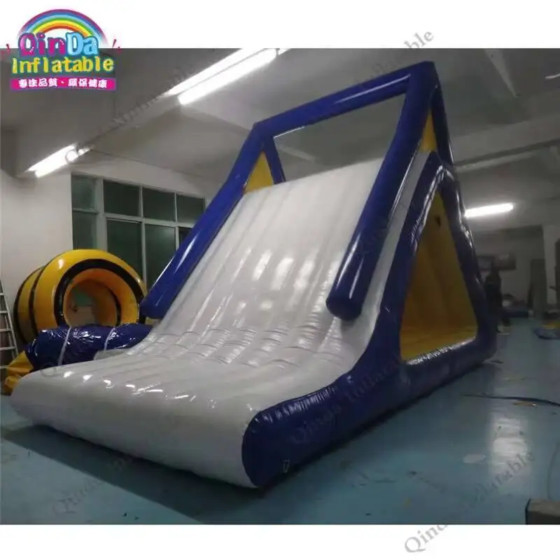 Ocean Game Triangle Floating Water Slides Giant Inflatable Water Slide For Pool