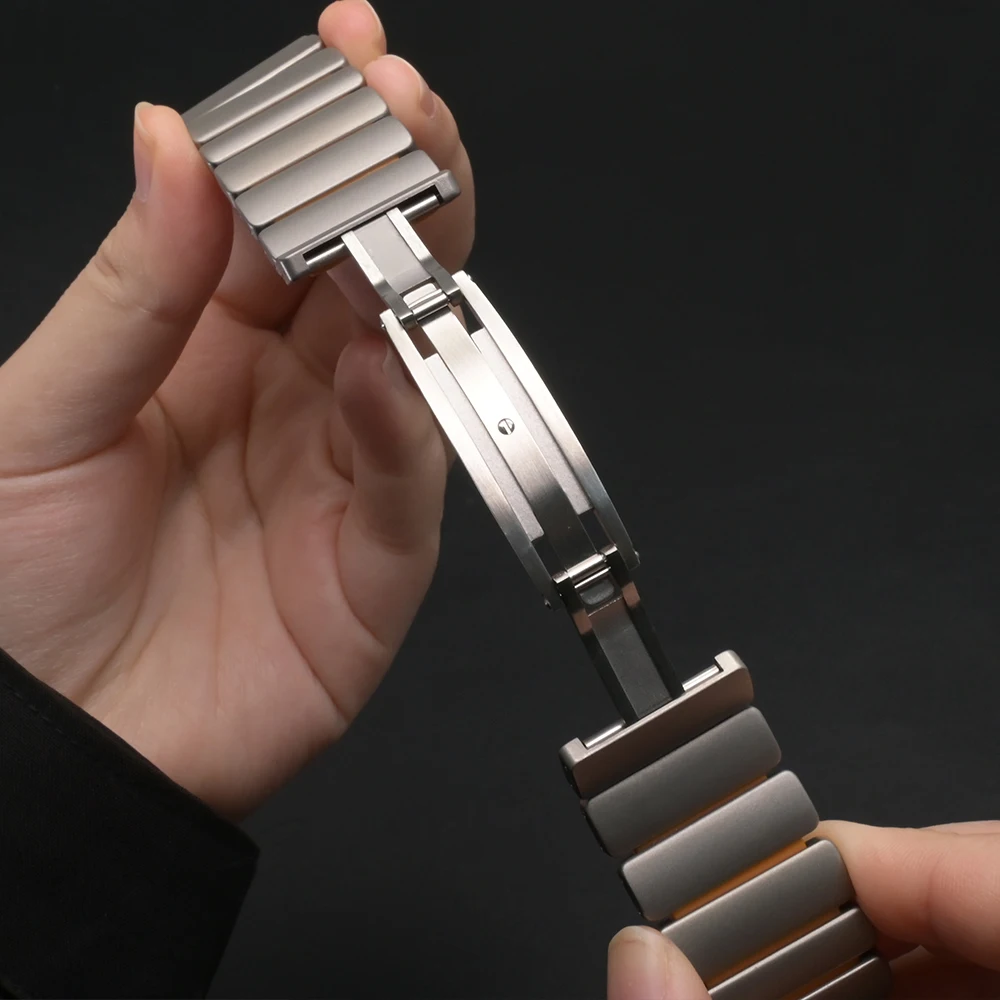 حزام تيتانيوم لساعة سامسونج جالاكسي 8 باند 44 ملم 40 ملم 8 كلاسيكي 46 ملم سوار مطاطي فاخر لساعة جالاكسي الترا 2025 47 ملم #5