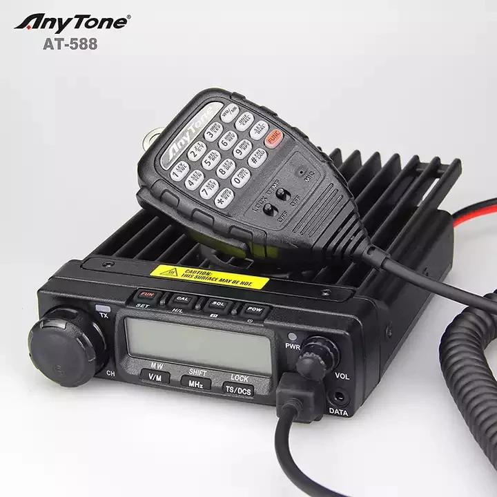 Anytone Car Walkie Talkie AT-588 UHF Mobile Radio High power 40W 400-490Mhz Two way radio 200ch Super Power Walkie Talkie