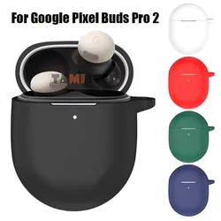 Silicone Case For Google Pixel Buds Pro 2 Wireless Earphones Accessories Protective Sleeve Cover Protector Shell With Hook