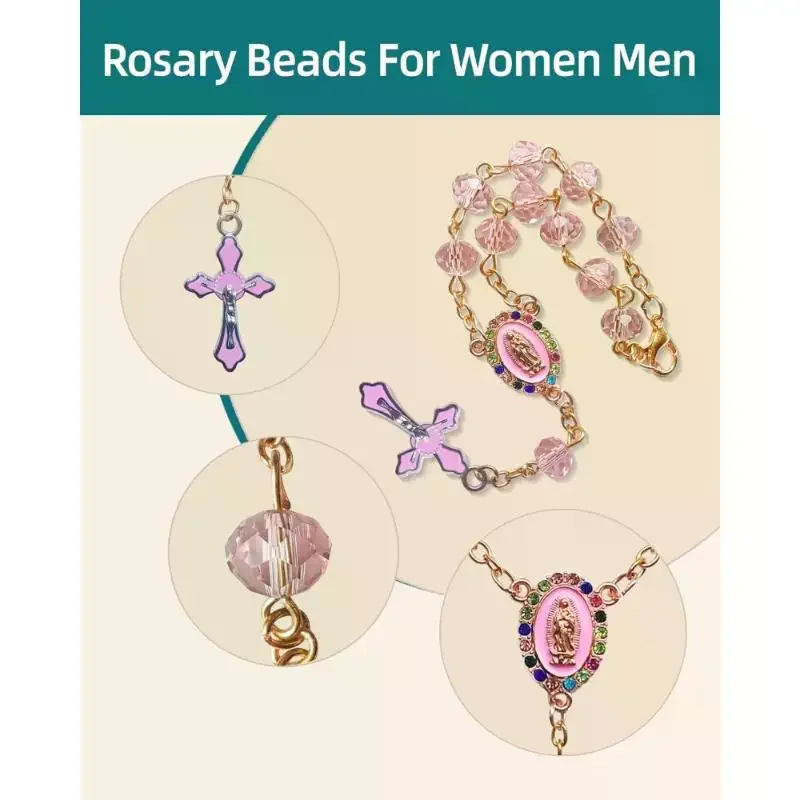 

1 шт., украшение для интерьера автомобиля, четки, крест, подвеска на руль автомобиля, очаровательный религиозный декор, христианский подвесной аксессуар для приборной панели