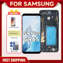 For Samsung S9 Plus Tested S9+ G965F G965U G965W G9650 G965U1 LCD Display Touch Screen Digitizer Assembly Replacement