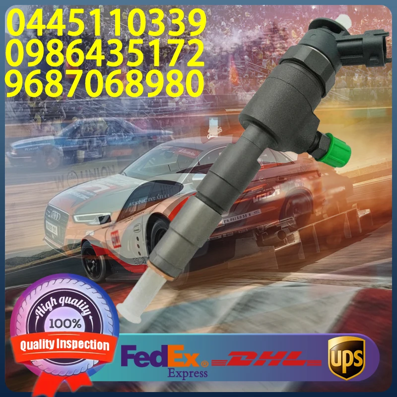 

0445110339 0986435172 9687068980 1980EJ Common Rail Injector For Citroen Peugeot PSA 206 207 1.4 HDI Engine