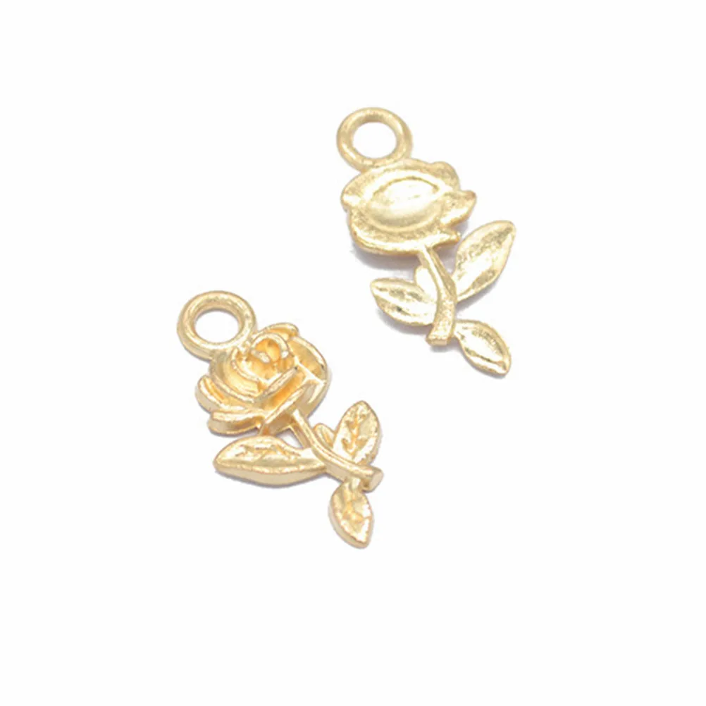 

120 Pcs Rose Pendant Charm DIY Charms Jewelry Making Pendants Alloy Glasses Miss