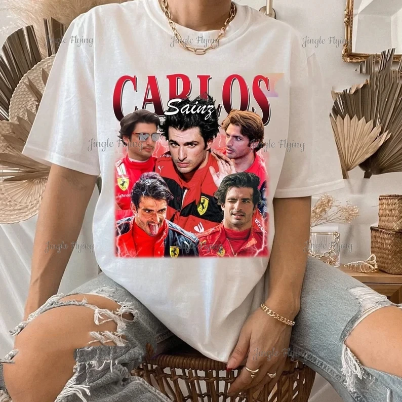 Vintage Carlos Sainz Shirt Formula One Racing T-Shirt Sweatshirt