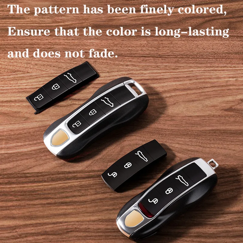 لبورشه كايين ماكان باناميرا بوكستر 718 تايكان 911 أزرار مفتاح السيارة عن بعد استبدال مفتاح قذيفة المطاط زر الوسادة استبدال #5