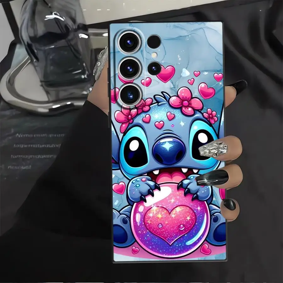 เคสโทรศัพท์ลายดิสนีย์ สติทช์ แองเจิล สำหรับ Samsung Galaxy S23 FE S24 Plus S25 Ultra S22 S24+ S25+ S9 S21 S20