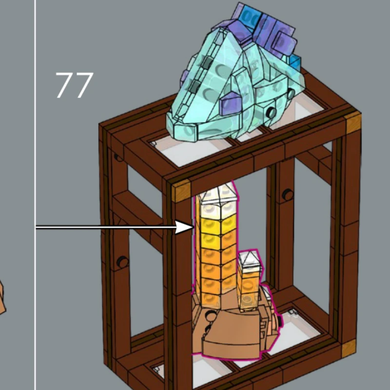 Nuovo 2026 880 Pezzi 21362 Collezione Minerali, Particelle Trasparenti di Gemme, Regalo per le Feste, Blocchi da Costruzione Giocattolo per Ragazzi e Ragazze