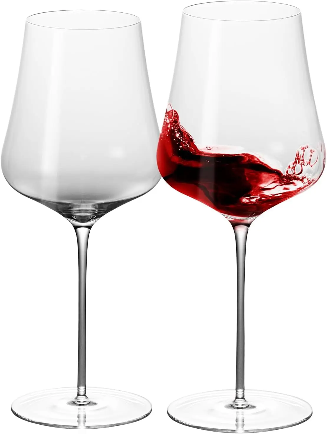 

Wine Glasses Set of 2, 16.23 oz Hand Blown Crystal Bordeaux Wine Glasses, Thin Rim & Long Stem, Perfect for Red & White,