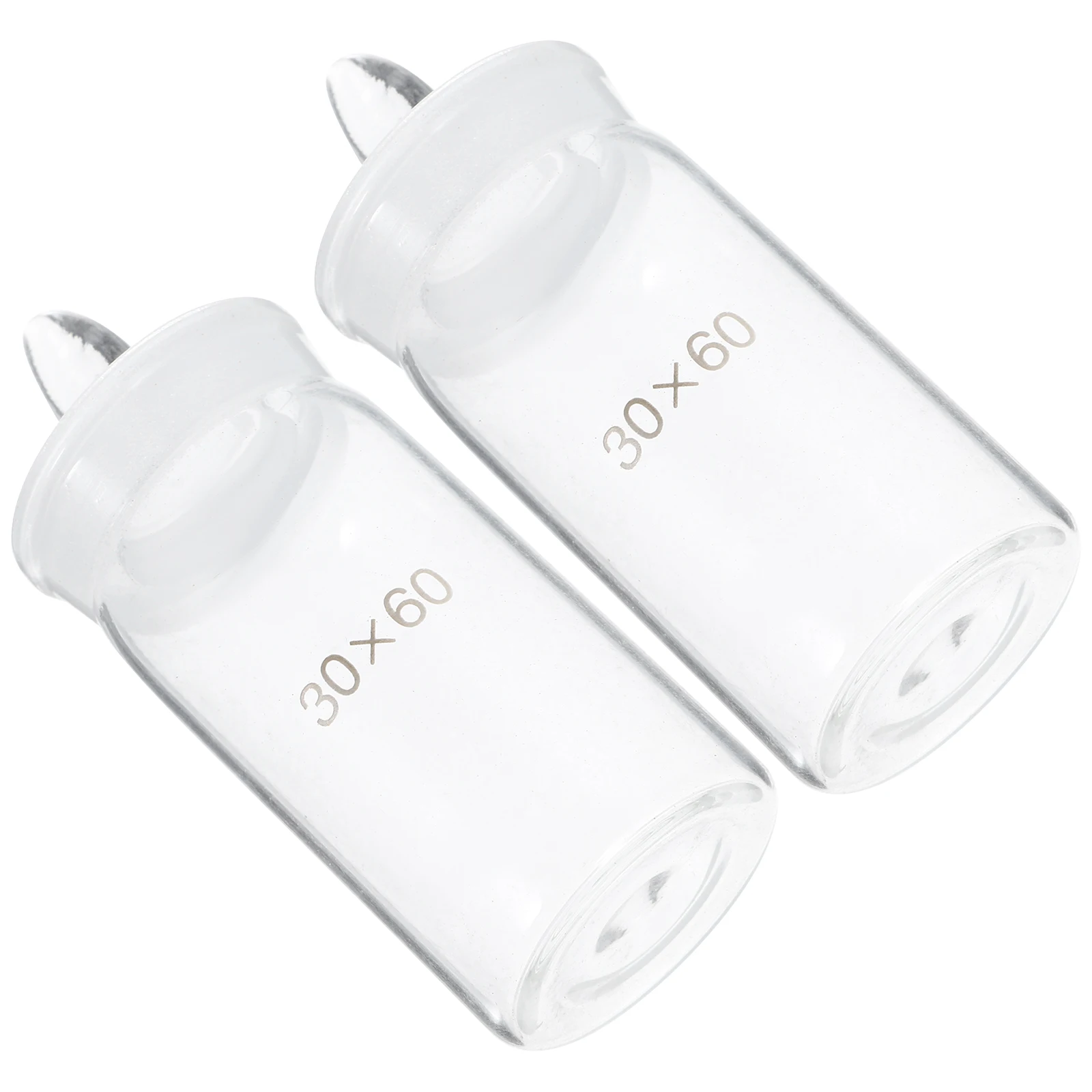 

2Pcs Glass Weighing Bottles Laboratory Durable Chemistry Sample Bottle Experimental Weighing Jar for Research