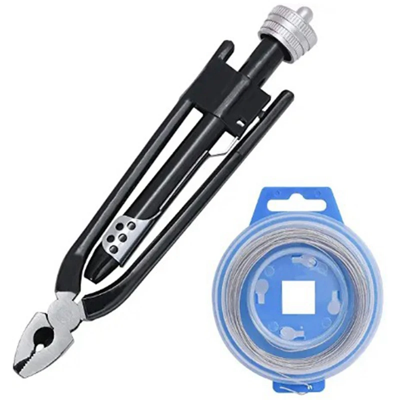 Aircraft Safety Wire Twisting Alicates Set, Bloqueio Twist Twister Tool, 30m Roll, 0,8 milímetros de aço inoxidável, 6"