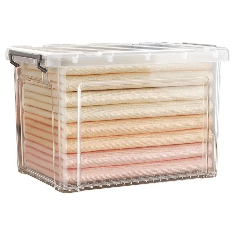 Thickened Plastic Transparent Storage Box for Clothes And Toys Home Use Large Size Organizer Box Toy Storage Container