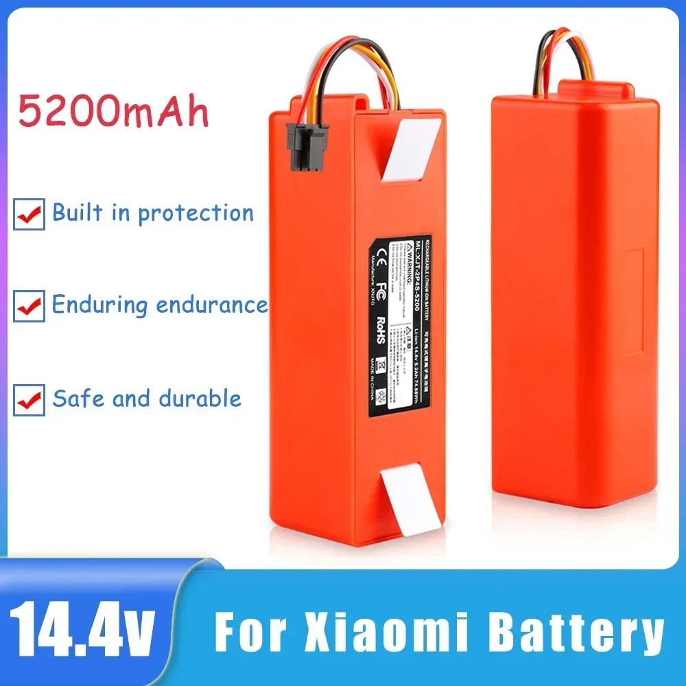 

High Quality 14.4V Lithium battery Replacement Batteries 5200mAh for Xiaomi S50 S51 S55 Vacuum Cleaner Sweeper Accessories