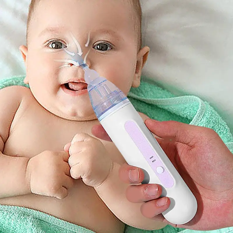 Automatic Nose Cleaner Nasal Aspirator Nose Cleaner Removable Tips Silent Operation Nasal Congestion Relief And Newborn Babies