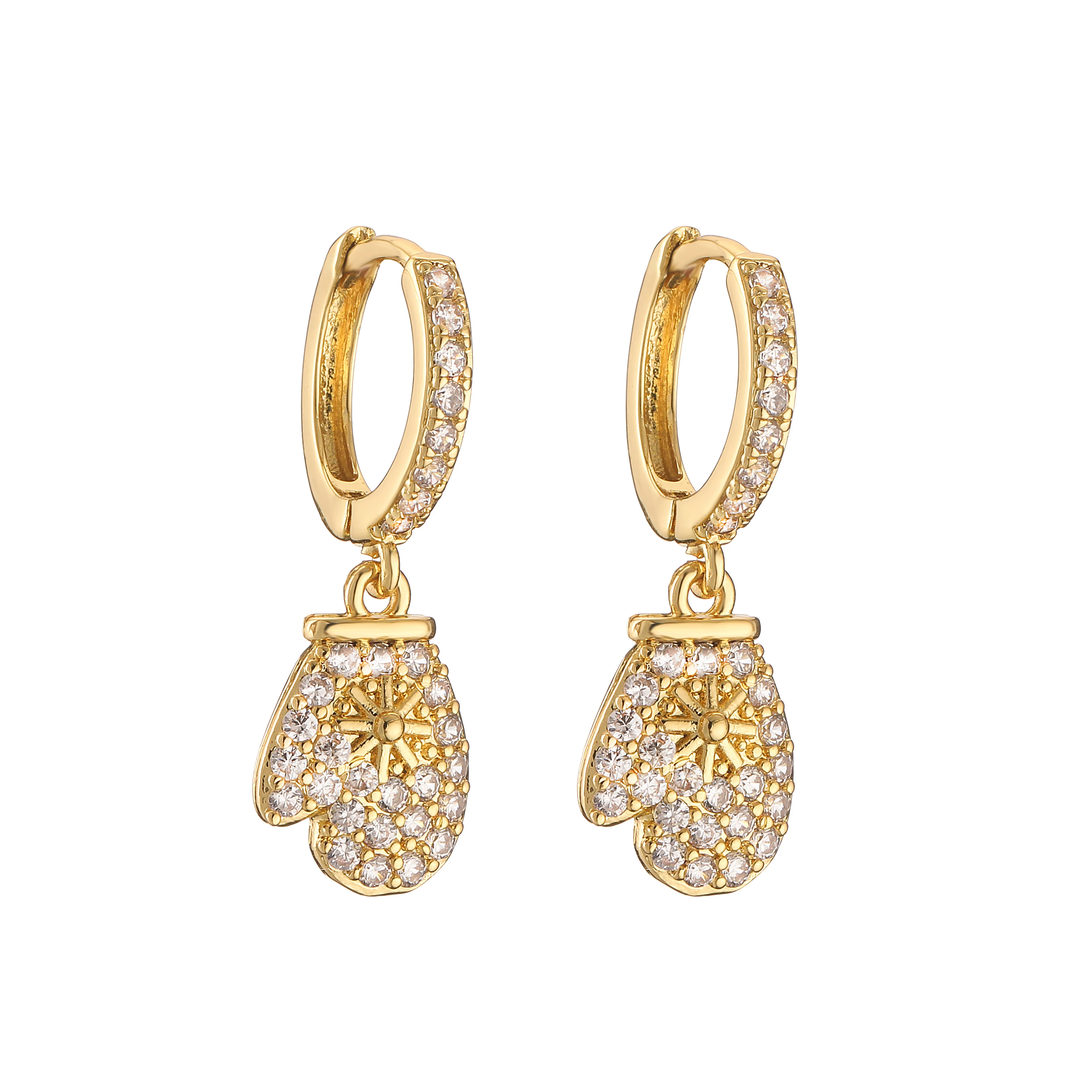 HECHENG,Christmas Zircon Small Earrings for Women Cute Christmas Earrings for woman Gifts Wholesale