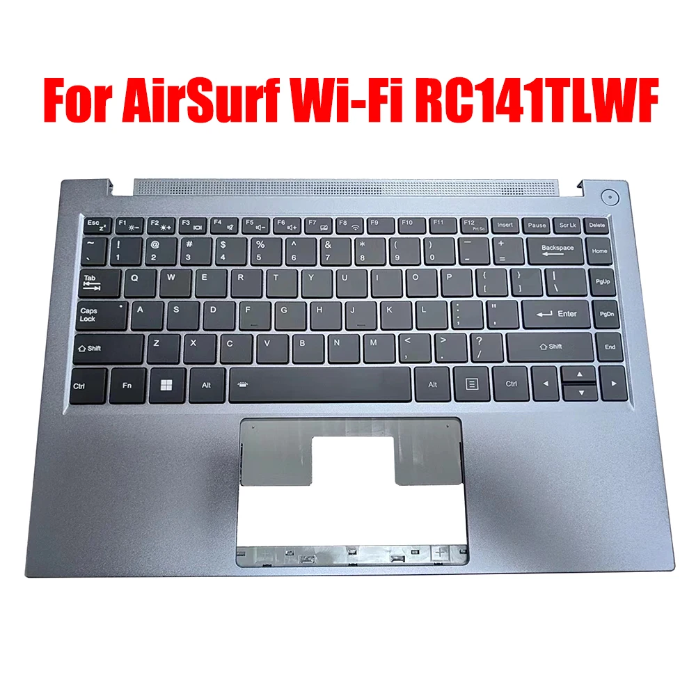 

Laptop Palmrest For Orbic For AirSurf Wi-Fi RC141TLWF With Backlit English US Keyboard Black Upper Case New