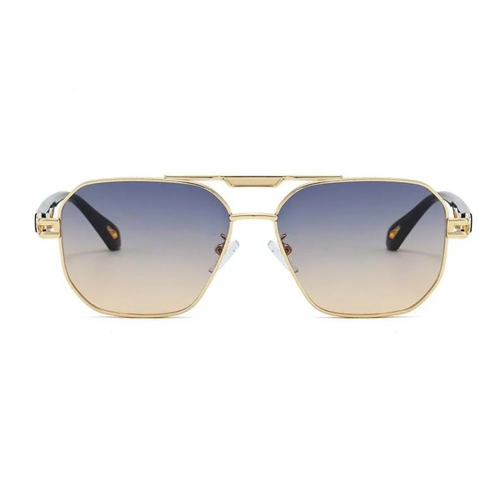 

Retro Double Bar Sunnies Square Frame Sunshade Eyewear Unisex Polarized Sunglasses HD Lightweight Anti-UV Glasses Outdoor