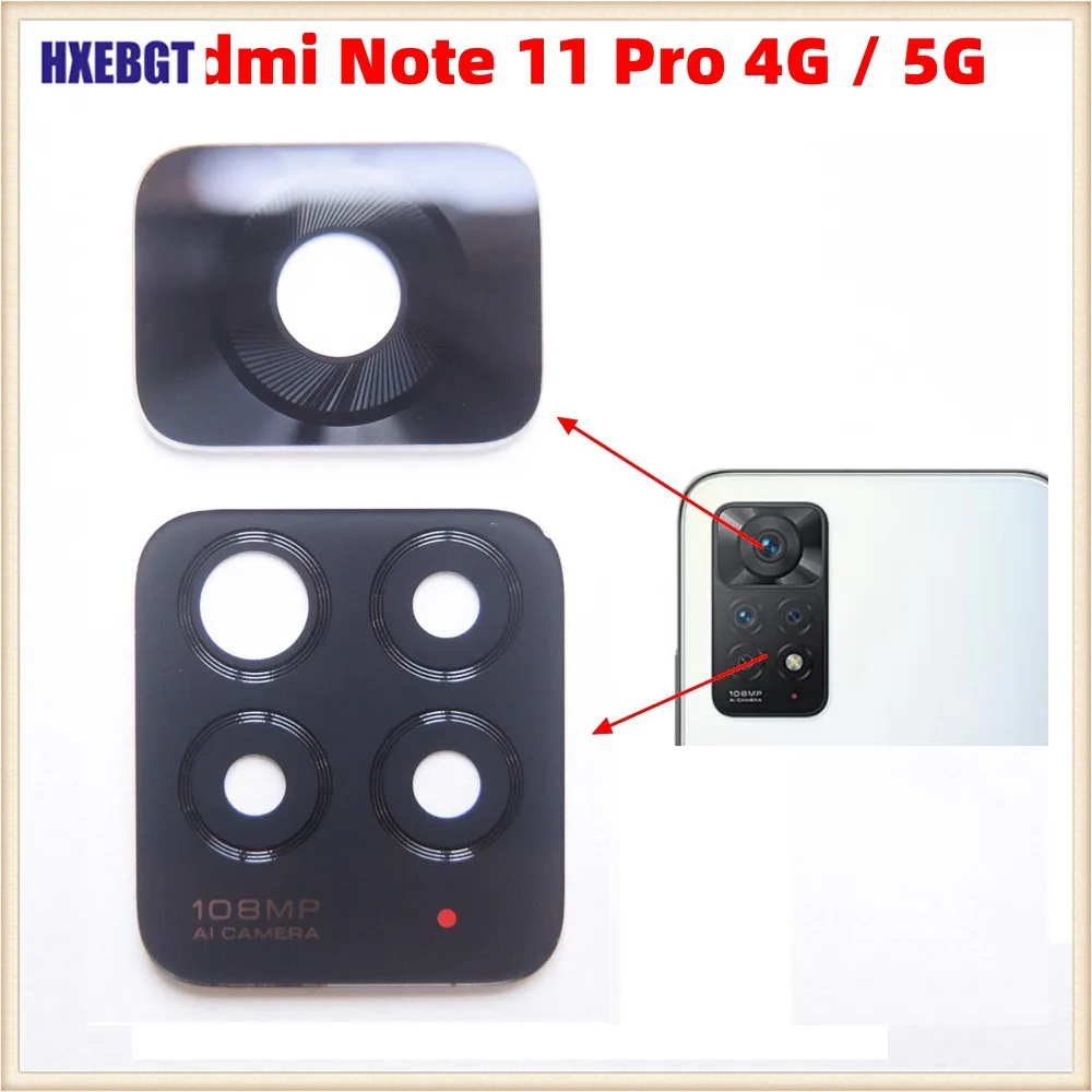 

New For Xiaomi Redmi Note 11 Pro 4G/ 5G Camera Lens Glass Back Camera Glass Lens Smartphone Parts
