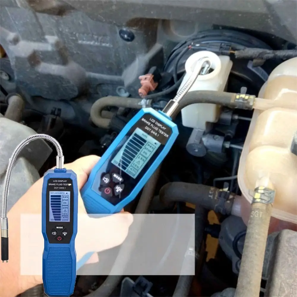 

High-precision Brake Fluid Moisture Content Tester Color Screen Display Sound&Light Alarm Brake Fluid Quality Inspection