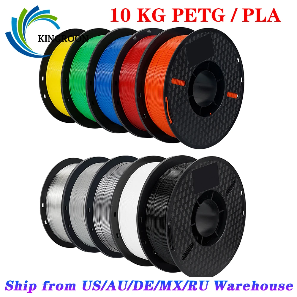 10KG PETG 3D Printer PLA Filament 1.75mm 10KG Mix Color 3D Printing Material 1kg/roll petg Plastic For FDM 3dprinter Fast Ship