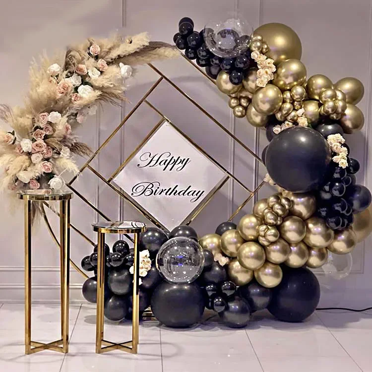 Decor arch heart metal backdrop decoration balloon wedding arch for ceremony artificial flowers arch for wedding