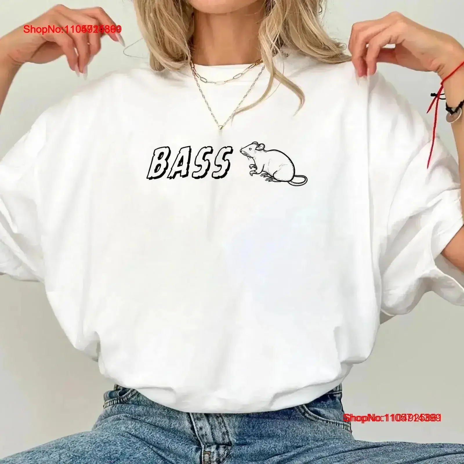 Bass RaT T Shirt Funny EDM Animal For Ravers Quirky Cartoon Rodent Weirdcore Rave Top Music Crazy Lover vintage Washed Stylish