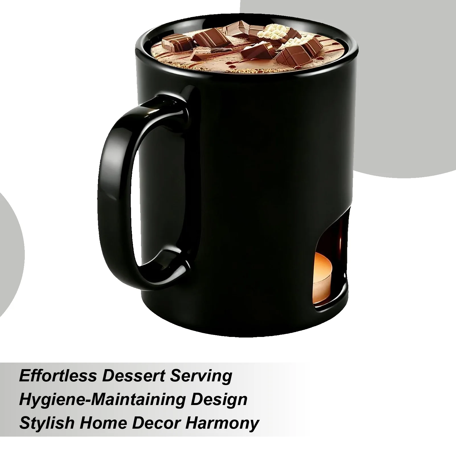 

Fondue Cup Ceramic Chocolate Butter Warmer Personal Fondue Coffee Mug Warmer For Seafood Dinner Appetizer Sauce Cheese Candy