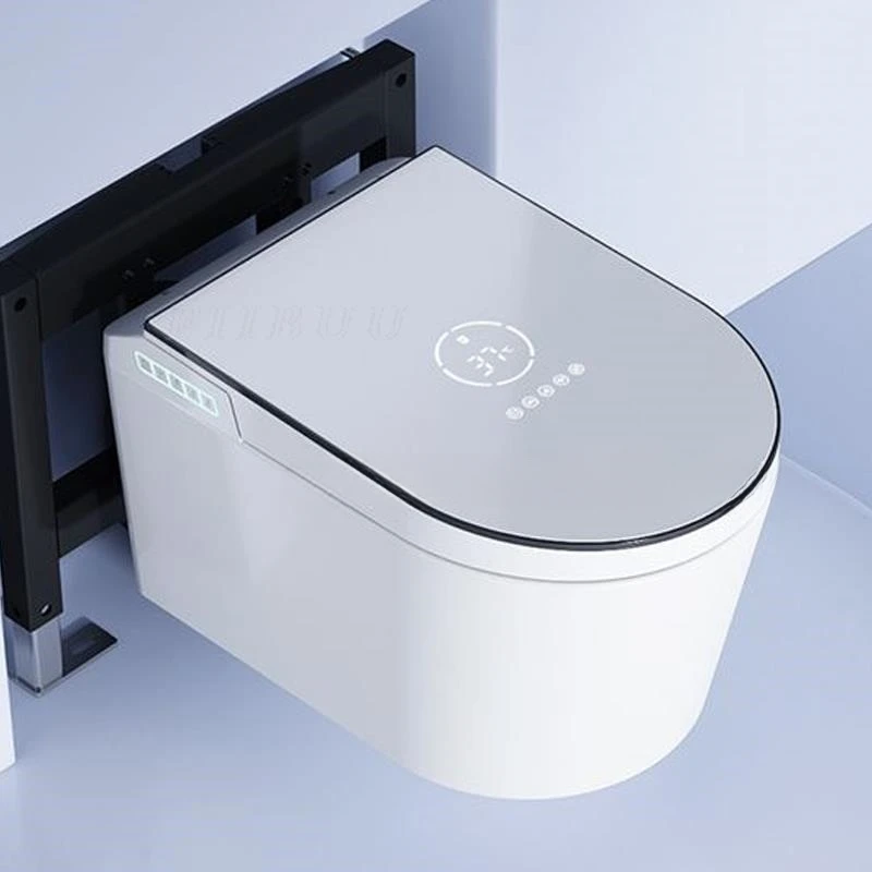 Wall-Hung Intelligent Toilet Bowl Bidet Wall Mounted Smart Toilet for Bathroom Tankless Heated Seat Electric Elongated In Wall