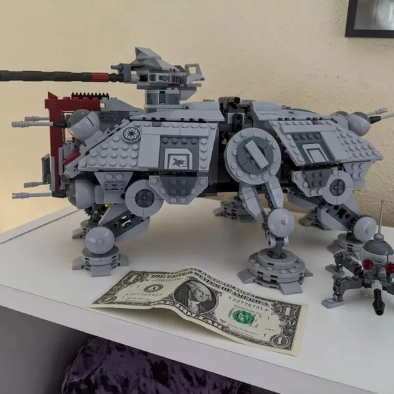 In Stock New Compatible 1082pcs Space Wars Assembly Toy Home Decor Christmas Gift for Adult AT-TE Walker Brick Building Blocks - view 4