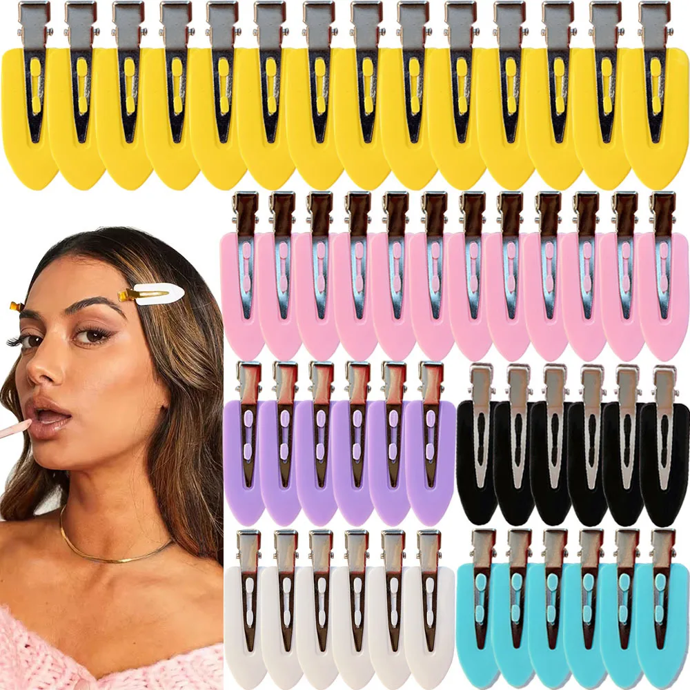 4Pcs/set No Bend Seamless Hair Clips Side Bangs Barrette Colorful Makeup Washing Face Accessories Women Girls Styling Hairpins