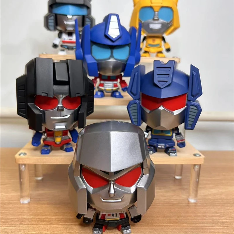 

Transformers Q-version Cartoon Figure Optimus Prime Bumblebee Megatron Movable Joint Action Figure Model Toys Collect Ornaments