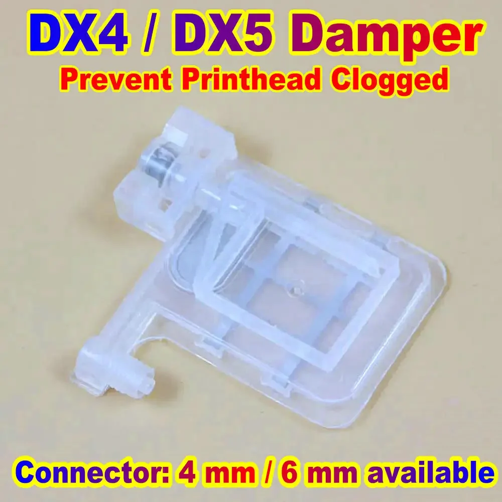 DX4 DX5 Printer Printhead Dampers Print Head Damper For Epson Double Clips With Square Head DX 4 Printer DX 5 Customized Damper