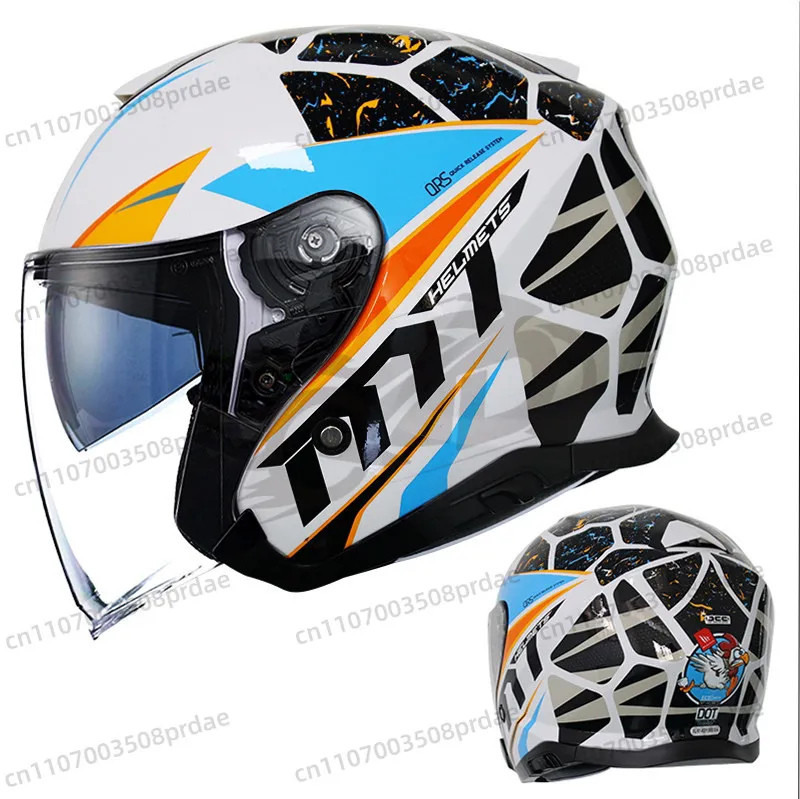 MT Motorcycle Helmet 3/4 Men's and Women's All Seasons Universal Summer Electric Vehicle motorbike helmet cascos para moto