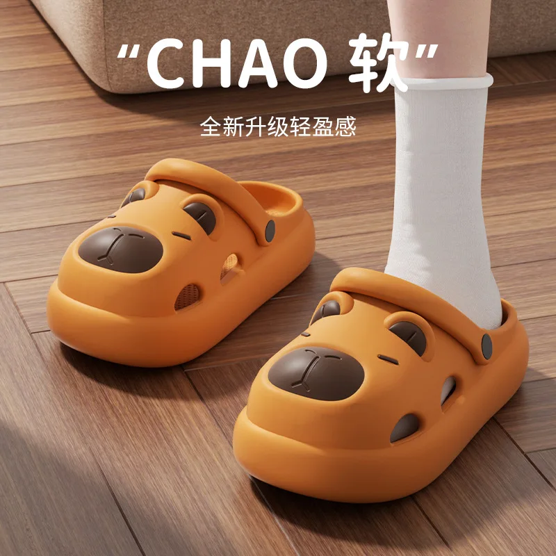 

Lovely Cartoon Women Slippers Summer Feeling Outside Wear Eva Thick Soled Home Indoor Women Holes Shoes Sandals Garden Shoes