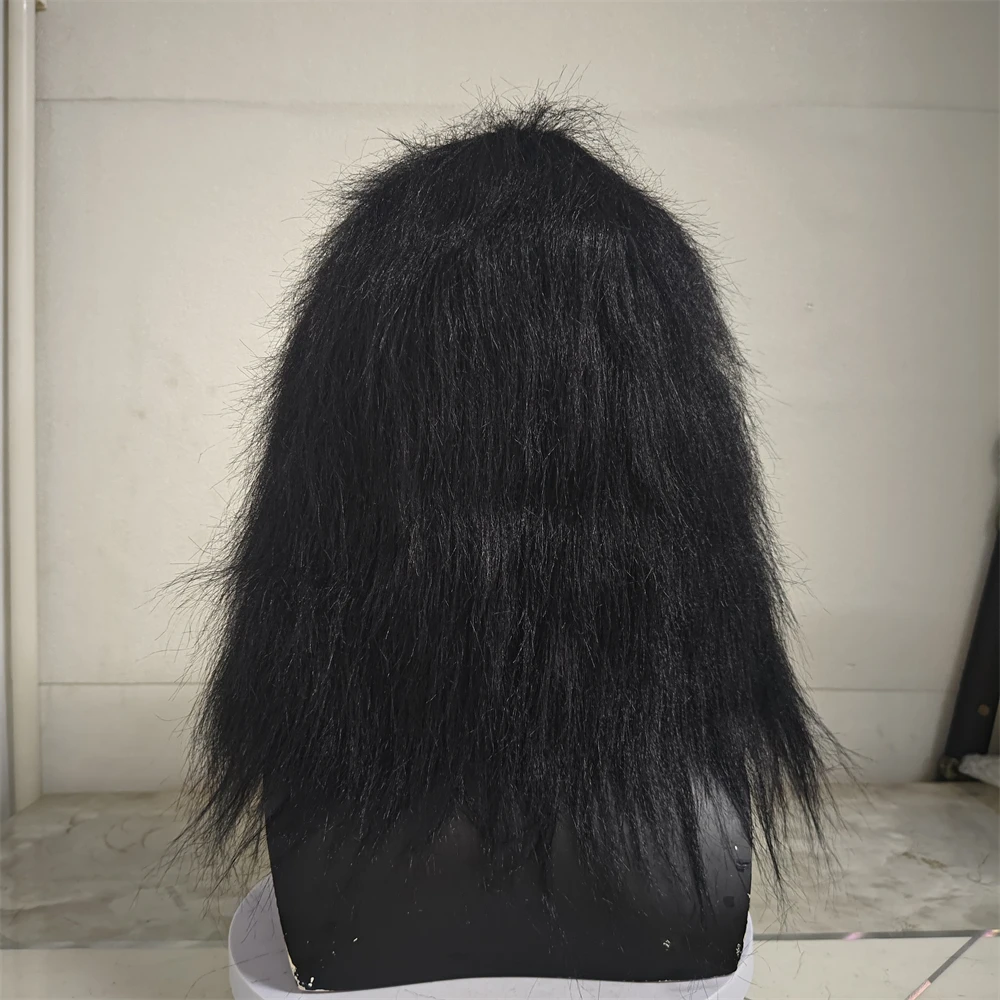 Vivid King Kong Gorilla Mask Horror Monster Latex Mask With Wig Halloween Cosplay Costume Prop Carnival Party Haunted House Deco