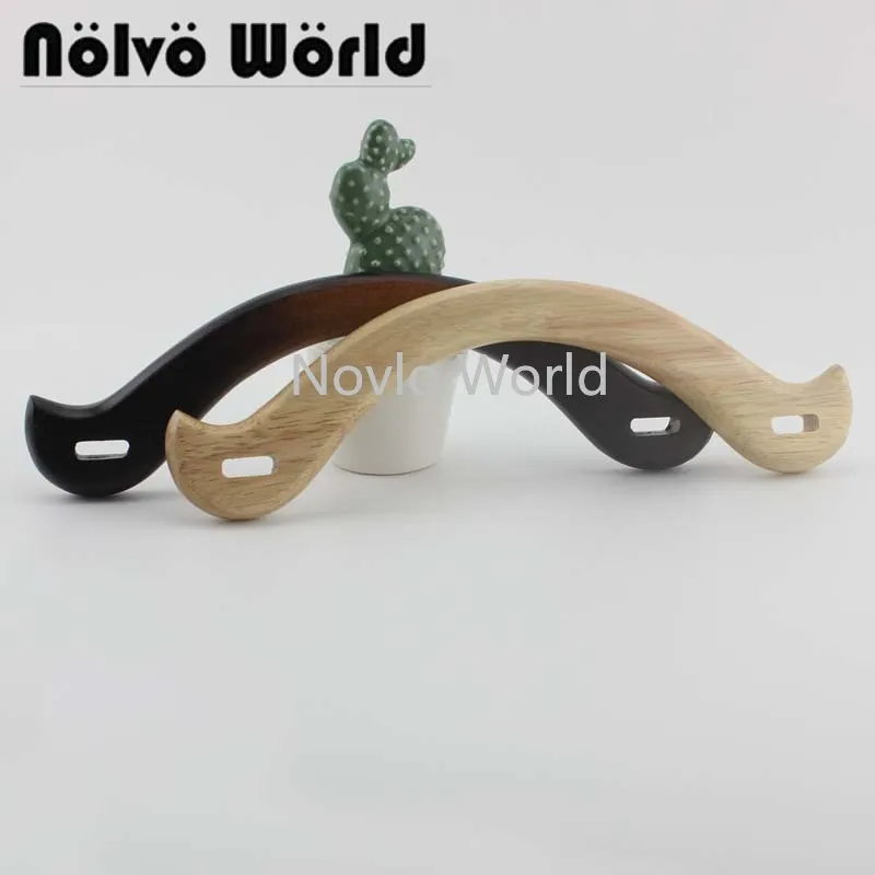 2-10-20 pieces 23.5*7cm 2 colors,Vintage styling Wood knit handbags handle,DIY Purse solid wood handles