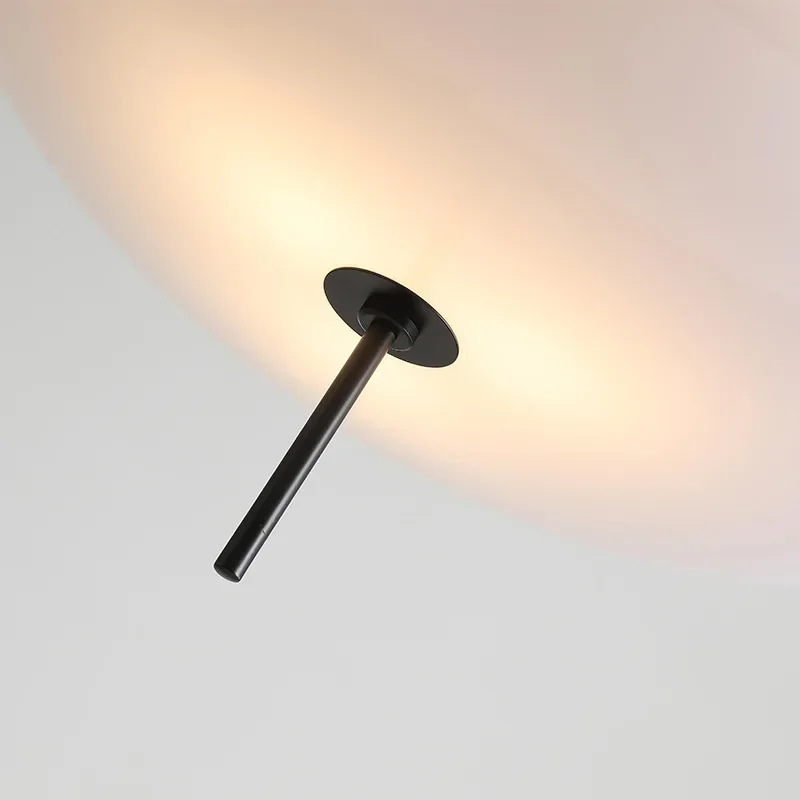 Imagem -06 - Nordic Pingente de Luz Led Minimalista Pendurado Lâmpada 50cm Preto Branco para Restaurante Estudo Sala Estar Quarto Barra Design Decoração Lâmpada