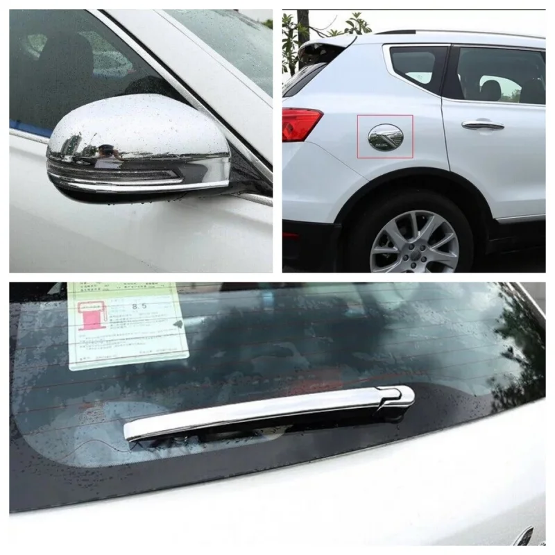 For Haval H7 2016-2018 High-Quality ABS Chrome mirror/fuel tank cap/rear windshield wiper car decoration accessories