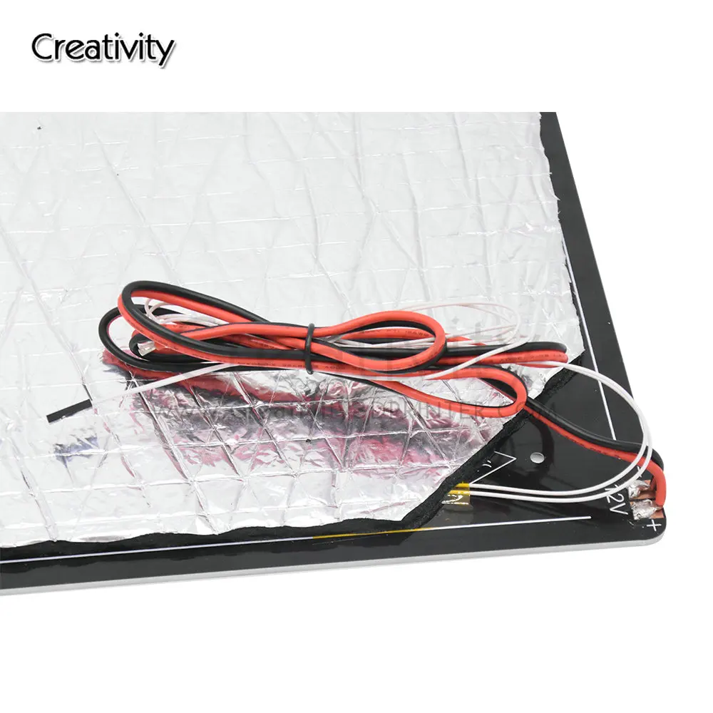 Creativity 3D Printer Parts  MK3 hotbed latest Aluminum heated bed for Hot-bed Support 310*310*3.0mm 12V For CR-10 CR-10S