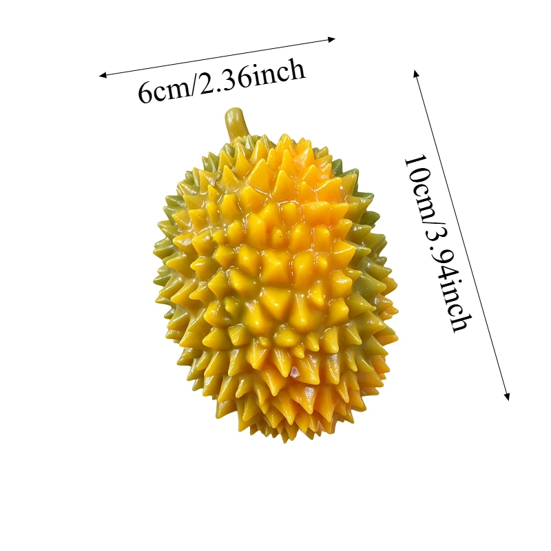 Knuspriger Durian-Quetschball, handgefertigtes knuspriges Stressball-Spielzeug, Quetsch-Fidget-Ball, ASMR-Sensorik-Stressabbau-Spielzeug für Erwachsene – Detail 1