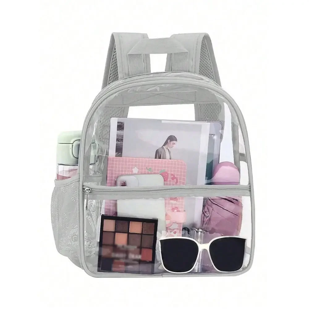 Clear Backpack Transparent PVC Backpack Summer Waterproof Beach Cell Phone Bag for Travel School Storage Small Backbags