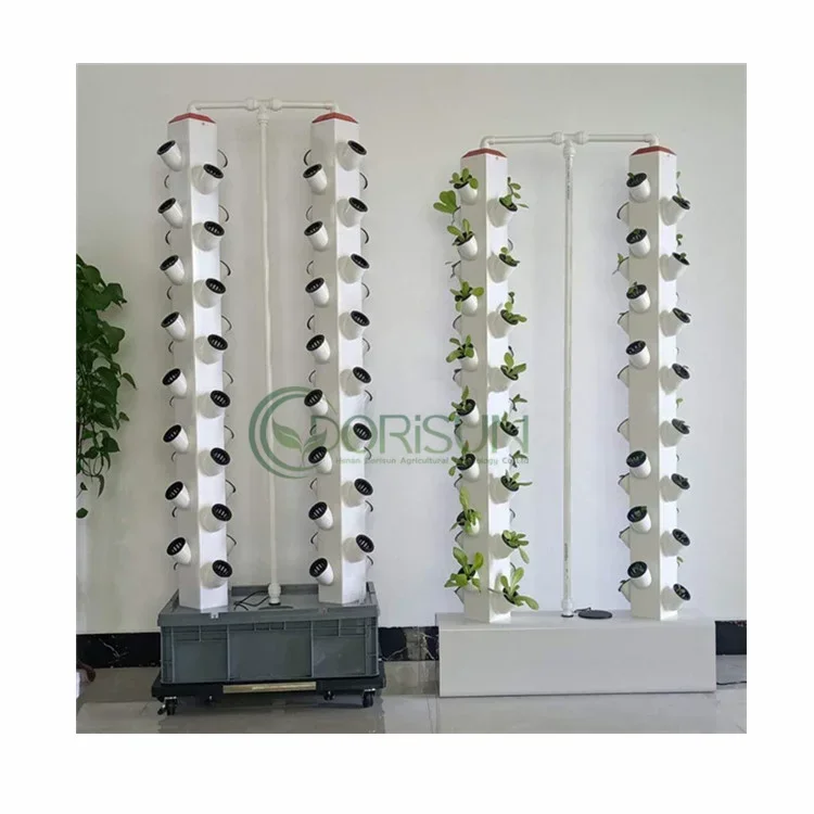 80 Pot Hydroponic Aeroponics Indoor Hydroponic Growing Farm Complete Rolling Bench Water Pump